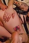 Submissive tattooed bitch has some severe anal fun and tastes some hot sex cream