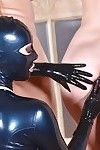 Latex Lucy anally abusing Euro women in lezdom Fetish threesome