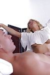 Pornstar Olivia Fox giving ball blowing BJ ahead of receiving anal percussion