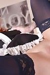 Чулок Одежда Европейский Горничная Изабелла Луй Принимая хардкор сексуальные акт в Высокая каблуки