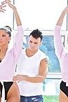 Sexy ballet dancers Kayla Carrera & Chanel Preston in anal two men plus one female