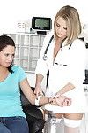 Hot doctor in uniform and nylons Bree Olson bangs with her patient