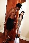 Interracial sex scene features amateur milf cunt Joanna Model