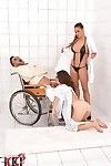 Weird BDSM threesome with Cathy Heaven & Tiffany Doll in mental hospital