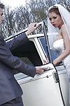 Juggy bride gives head and gets her holes dug tough outdoor