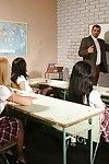 Nasty schoolgirls getting punished intense and hard by their naughty teachers