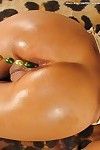 Sensual brown hair playgirl Zafira has some getting pleasure with anal beads