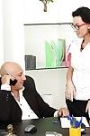 Alluring secretary in  brings her dark hole into have fun with her boss