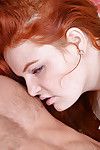 Pale skinned amateur redhead Barbara Babeurre fucked in hairy pussy