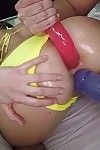Titsy Euro chick Kitana Lure offering lubed apple bottoms for hardcore butt smoking