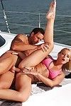 Marvelous Kathia Nobili in bikini has a huge cock in her butt outdoor