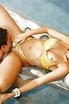 Pornstar Suzana Scoth takes a immense cock up her tight butthole beside pool