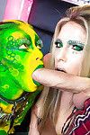 Freaky cosplay cougars Eva Parcker and Tiffany Doll taking anal job