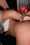 Smoking hot dark brown humiliated and penetrated in public
