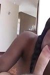 Horny african cunt stuffing her pussy and ass with toys and huge