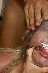 Babe gets fastened by her step-mom and fucked in group by interracial dick-holders