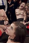 Four naked slave lasses serve & fuck in a bdsm fuckfest of lifestyle players, unkind mi