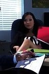 Chinese dominant-bitch asa akira each has fun at her till place