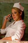 Untamed hard bodied nurse is fixed firmly up, subjected to female-on-female punishment then pounded