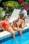 Karayip vacationg ile çift musluklar ve ikili çok iki erkekler Artı bir kadın