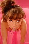 Spectacular petite youthful toys her tight little assholes and pees
