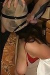 Gangbang  quente japonês menina com grande natural mamas  hermético penetração 2 vag