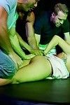 Fascinating asian stripper gets group-bonked by group of non-traditional guys