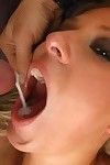 Two heavy overloaded meat knobs for spunk sexually excited facile blonde Carla Cox.