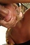 Two heavy overloaded meat knobs for spunk sexually excited facile blonde Carla Cox.