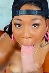 Exquisite brown beauty Myeshia Nikole gives really sloppy cock swallowing sex and acquires a rough anal joyful