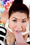 Grimy Oriental hottie London Keyes attains heavily waste slammed and cummed in her mouth
