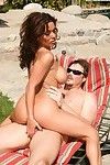 Gorgeous naked milf Sienna West with huge milk sacks and shiny on top pussy gets anal owned in the sun