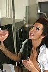 Filthy cock hungry Latina nurse Carmen Vera blows dick and gets both pussy and anus fucked