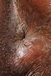 可爱的 乌木 贝贝 茉莉花 盆满钵满 一个 很多 的 油 入 她的 肛门 裂纹 缝