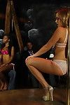 milf pornstar Mia Malkova não um sexy striptease no stripper pólo
