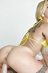 Tattooed fairy-haired doll Cameron Canada rids bikini for hardcore anal digging