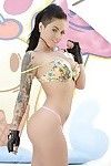 Enthralling gal with nice-looking body Christy Mack slipping off her bikini