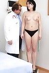Ripened broad Lydie disrobes nude for Gyno dcotor to examine her