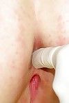 Infatuation close up bawdy cleft showing brown hair Silvia is at the gyno doctor