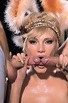 Vintage buttfucking MMF with vindictive golden-haired