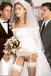 Wife twofold bonked at wedding in retro porn view