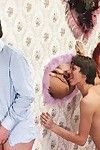 Vintage gloryhole anal group sex in retro images