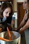 Amber rayne tenders the kitchen employee, jada stevens, a chance to move up worki
