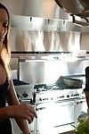 Amber rayne implies the kitchen employee, jada stevens, a chance to move up worki