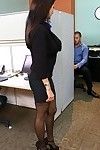 Milf with a giant zeppelins group-bonked by coworkers