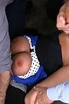 Milf with a mammoth mounds group-fucked by coworkers