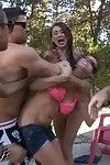Group of girl-on-girl princesses and decadent dudes in outdoor hardcore fuckfest hardcore deed in