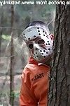 无罪 袅娜 美 双 肛门 吝啬 通过 来势汹汹的 Jason 在 的 树林里 户外活动