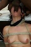 Extreme queen receives fastened up, punished and drilled by group of dudes
