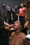Gal accepts stripped, united up and screwed outdoor in public places